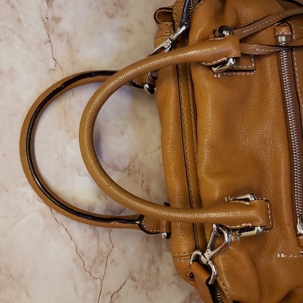 Michael Kors Camel Brown Leather Satchel - Picture 4 of 10